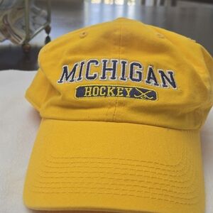 Yellow Michigan Hockey Cap